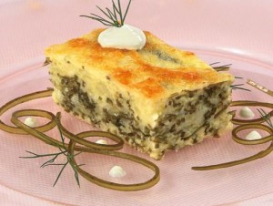 Запеканка из пшенки и морской капусты